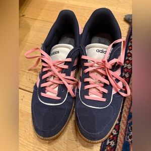 Adidas Navy and Pink breaknet Sneakers